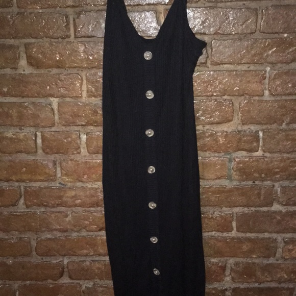 EXPRESS BLACK RIBBED DRESS XXS - Picture 1 of 4